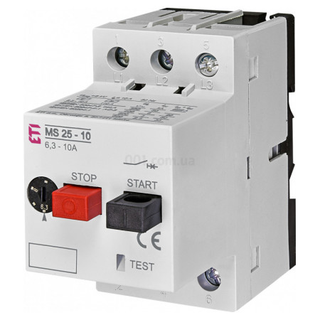 Автоматический выключатель защиты двигателя MS25-10 (6-10А), ETI (4600100) фото