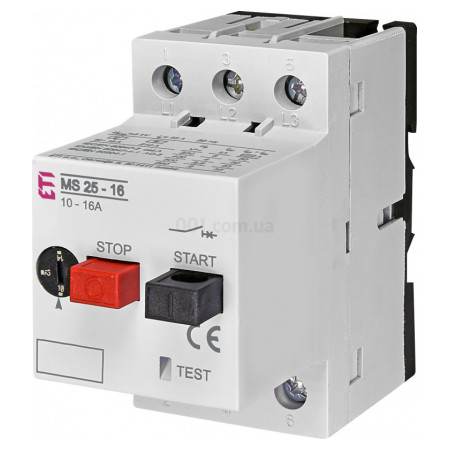 Автоматический выключатель защиты двигателя MS25-16 (10-16А), ETI (4600110) фото