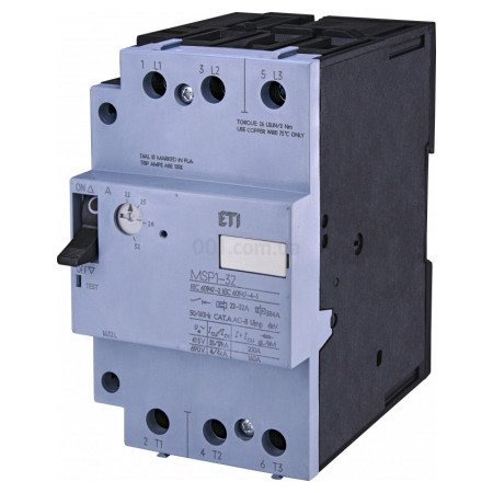 Автоматический выключатель защиты двигателя MSP1-32 (15 kW, 22-32A), ETI (4646628) фото