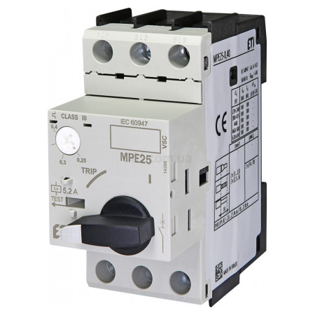 Автоматический выключатель защиты двигателя MPE25-0,40 (0,25-0,4А), ETI (4648003) фото