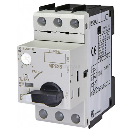 Автоматичний вимикач захисту двигуна MPE25-6,3 (4-6,3А), ETI (4648009) фото