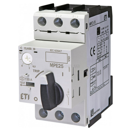 Автоматичний вимикач захисту двигуна MPE25-10 (6-10А), ETI (4648010) фото