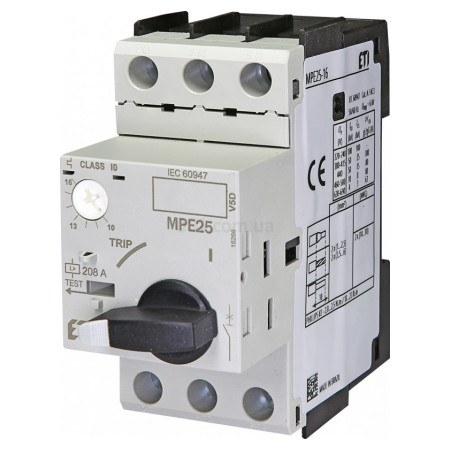 Автоматичний вимикач захисту двигуна MPE25-16 (10-16А), ETI (4648011) фото