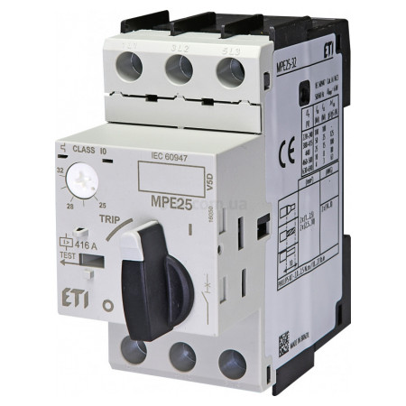 Автоматичний вимикач захисту двигуна MPE25-32 (25-32А), ETI (4648014) фото