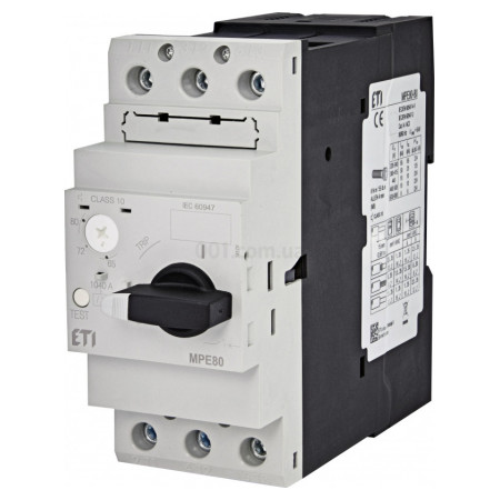 Автоматический выключатель защиты двигателя MPE80-80 (65-80А), ETI (4648018) фото