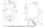 Автоматичний вимикач захисту двигуна MSP1-32 (15 kW, 22-32A), ETI зображення 2 (габаритні розміри)