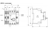 Автоматичний вимикач захисту двигуна MPE25-0,63 (0,4-0,63А), ETI зображення 2 (габаритні розміри)