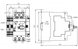 Автоматичний вимикач захисту двигуна MPE80-50 (40-50А), ETI зображення 2 (габаритні розміри)