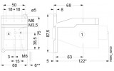 Теплове реле CES-RT3-88 (CES 65…105, Ir=70-88А), ETI зображення 2 (габаритні розміри)