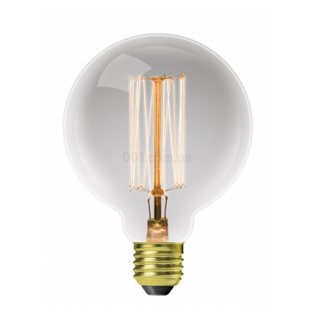 Лампа розжарювання (ЛЗП) ArtDeco G95 прозора тип куля, 60 Вт 2700K E27, EUROLAMP (GL-60272(deco)) фото