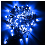 Гирлянда светодиодная уличная STARLIGHT бахрома синий Flash 75LED IP44 черный 2×0,7м, Евросвет мини-фото