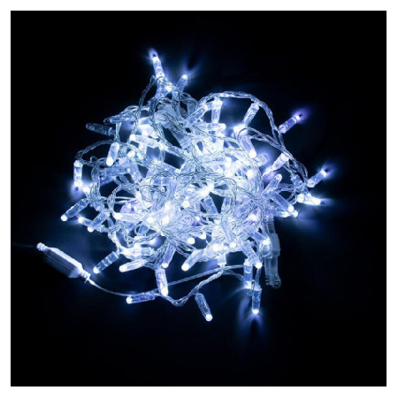Гирлянда светодиодная уличная STARLIGHT бахрома белый 75LED IP44 прозрачный 2×0,7м, Евросвет (000057268) фото