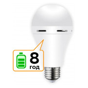 Светодиодная лампа аккумуляторная Е27 LED CT-4229 АС9W DC3W 6400K, Евросвет мини-фото