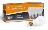 Светодиодная (LED) лампа A-10-4200-27 10Вт 4200К Е27 (набор из 5 шт.), Евросвет изображение 2 (упаковка)
