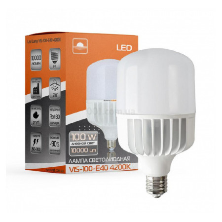 Світлодіодна (LED) лампа високопотужна VIS-100-E40 100Вт 4200К E40, Евросвет (42336) фото