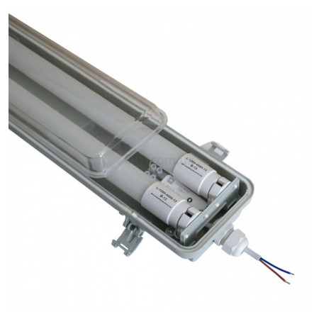 Світильник LED-SH-40 2×1200 IP65 з лампами 18Вт 4000К і запобіжником PULS-10, Евросвет (000053640) фото