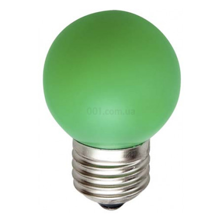 Светодиодная лампа LB-37 G45 (шар) 1Вт зелёная E27, Feron (4584) фото