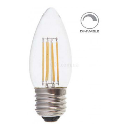 Світлодіодна лампа LB-68 DIMM C37 (свічка) філамент 4Вт 4000K E27, Feron (5241) фото