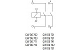 Контактор модульный 40A 2НО 230В 3M, GEWISS изображение 3 (схема)