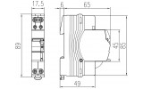 Реле импульсное 1CO 16A 230В AC 1M, GEWISS изображение 2 (габаритные размеры)