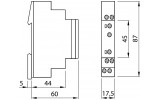 Реле контролю фаз трифазне, GEWISS зображення 2 (габаритні розміри)