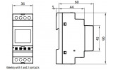 Таймер недельный цифровой 1C 2M, GEWISS изображение 2 (габаритные размеры)