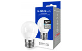 Упаковка світлодіодної лампи GLOBAL LED 1-GBL-142-02 G45 F 5W 4100K E27 зображення