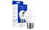 Упаковка світлодіодної лампи GLOBAL LED 1-GBL-142 G45 F 5W 4100K E27 зображення