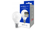 Упаковка світлодіодної лампи GLOBAL LED 1-GBL-143 G45 F 5W 3000K E14 зображення