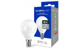 Упаковка світлодіодної лампи GLOBAL LED 1-GBL-144 G45 F 5W 4100K E14 зображення