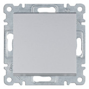 Вимикач 1-клавішний універсальний Lumina сріблястий 10АХ/230В, Hager міні-фото