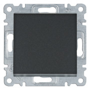 Выключатель 1-клавишный универсальный Lumina черный 10АХ/230В, Hager мини-фото