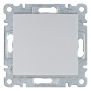 Вимикач 1-клавішний 2-полюсний Lumina сріблястий 10АХ/230В, Hager міні-фото