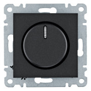 Светорегулятор поворотный Lumina черный 60-600Вт, Hager мини-фото