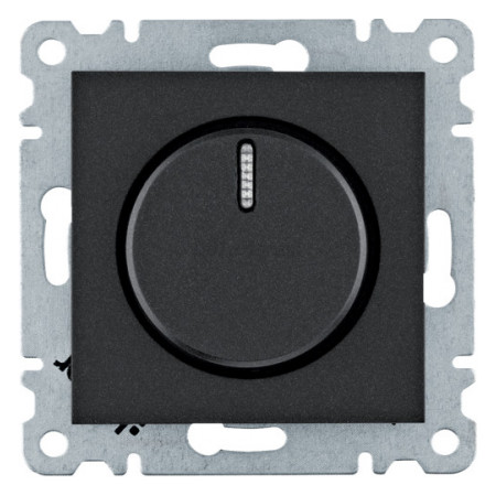 Светорегулятор поворотный Lumina черный 60-600Вт, Hager (WL4013) фото