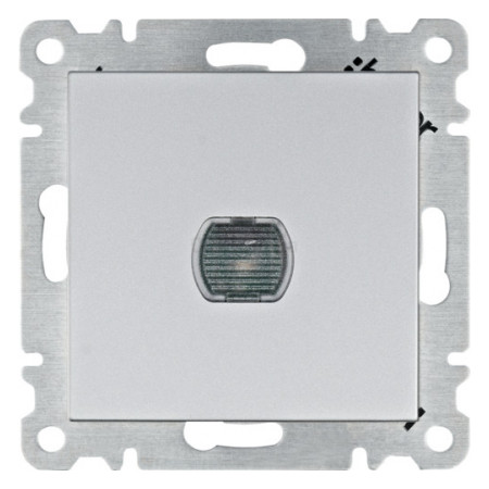 Світлорегулятор натискний Lumina сріблястий 60-300Вт, Hager (WL4032) фото