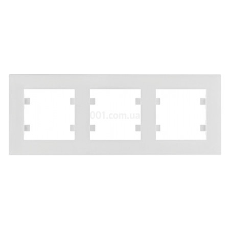 Рамка 3-місна горизонтальна Lumina-Intens біла, Hager (WL5730) фото
