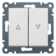 Вимикач для жалюзі «Контактор» (механізм) білий 10АХ/230В Lumina2, Hager міні-фото