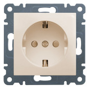 Розетка з з/к зі шторками (механізм) крем 16А/230В Lumina2, Hager Розетка з з/к зі шторками (механізм) крем 16А/230В Lumina2, Hager міні-фото