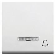Клавіша з лінзою та символом «Дзвінок» біла Lumina2, Hager міні-фото