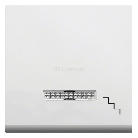 Клавіша з лінзою та символом «Сходи» біла Lumina2, Hager (WL6130) фото