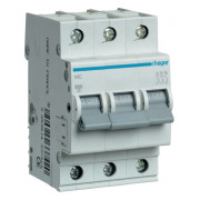 Автоматичний вимикач MC301A 3P 6kA C-1A 3M, Hager міні-фото