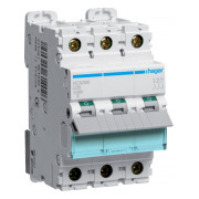 Автоматичний вимикач NCN306 3P 10kA C-6A 3M, Hager міні-фото