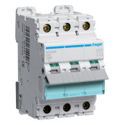 Автоматичний вимикач NCN350 3P 10kA C-50A 3M, Hager міні-фото