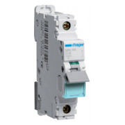Автоматичний вимикач NDN106 1P 10kA D-6A 1M, Hager міні-фото
