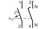 Электрическая схема двухполюсного (1P+N) автоматического выключателя Hager MB/MC изображение