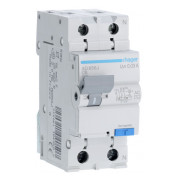 Диференційний автоматичний вимикач AD856J 1P+N 4.5kA C-6A 30mA тип AC, Hager міні-фото