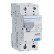 Диференційний автоматичний вимикач AD906J 1P+N 6kA B-6A 30mA тип A, Hager міні-фото