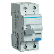Диференційний автоматичний вимикач AD910J 1P+N 6kA B-10A 30mA тип A, Hager міні-фото
