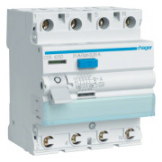 Пристрій захисного відключення (ПЗВ) QC 4P 25A 30mA тип A, Hager міні-фото